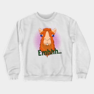 Sad Llama Art Crewneck Sweatshirt